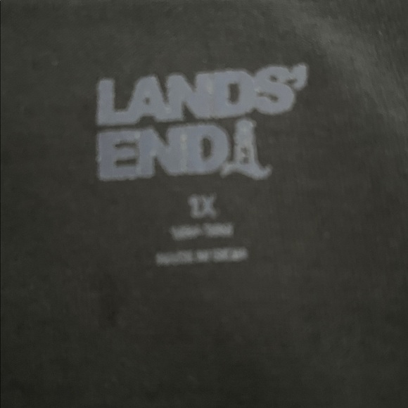 Lands' End Women's Black Floral Palm Jersey Sleeveless Dress/Swim Cover Up - 1X - Picture 4 of 4